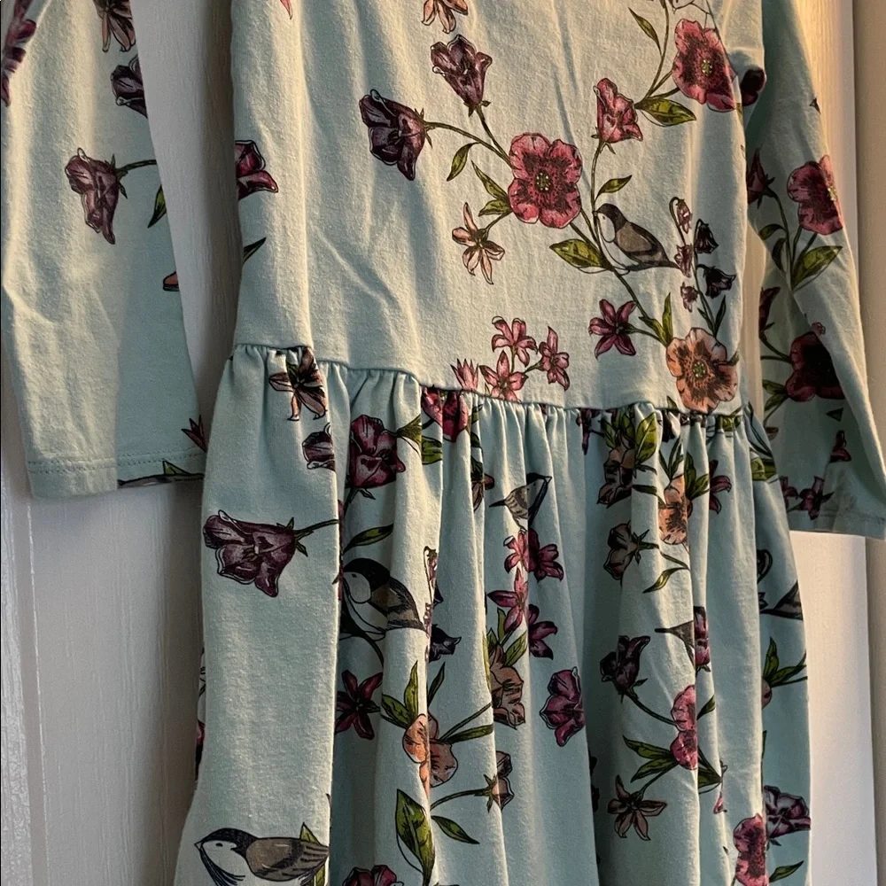 Tea Collection Floral Kids Dress in Light Blue